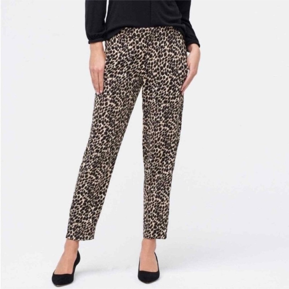 J.Crew Factory Leopard Animal Print crop Trousers